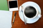 Coffee Cup And Paper Stock Photo