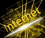 Internet Word Shows World Wide Web And Www Site Stock Photo