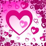 Background Heart Represents Valentine Day And Backdrop Stock Photo