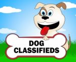 Dog Classifieds Means Media Pedigree And Puppies Stock Photo