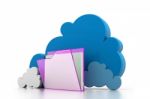 Cloud Computing Folder & Files Stock Photo