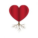 Heart Love Root Flat Icon  Illustration Stock Photo