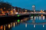 Dublin At Night Stock Photo