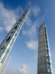 New Lift Bridge Jacques Chaban-delmas Spanning The River Garonne Stock Photo