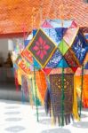 Paper Lanterns In Northen Temple ,thailand Stock Photo