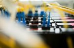 Fiber Optic With Servers In A Technology Data Center Stock Photo