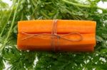 Carrot On  Leaves Stock Photo