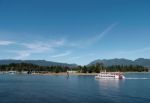 Paddle Steamer Near Coral Harbour Vancouver Stock Photo