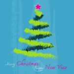 Christmas And New Year Greeting Card Stock Photo