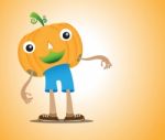 Pumpkin Boy Stock Photo