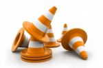 Traffic Cones Stock Photo