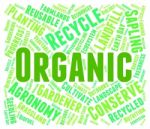 Organic Word Represents Biological Biotic And Natural Stock Photo