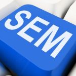 Sem Key Mean Search Engine Marketing 
 Stock Photo