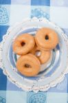 Donuts On A Plate Stock Photo