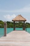 Hut On Jetty Stock Photo