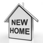 New Home House Means Buying Or Purchasing Property Stock Photo