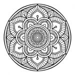 Outline Mandala Decorative Round Ornament, Hand Drawn Style - Ve Stock Photo