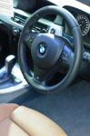 Steering Wheel Of Bmw Stock Photo