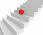 Sphere Stairs Represents Increase Upwards And Orb Stock Photo