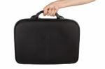 Hand Holding Briefcase Stock Photo