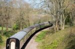 Steam Train On The Bluebell Railway Line In Sussex Stock Photo