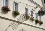 Hotel Hanging Sign In Rothenburg Stock Photo