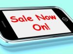 Sale Now On Mobile Phone Stock Photo