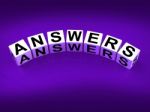 Answers Blocks Represent Responses And Solutions To Questions Stock Photo