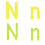 Letters Stacked Slices Of Lemon And Lime To Create Inscriptions Stock Photo