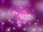 Heart Background Shows Valentine Day And Affection Stock Photo