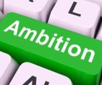 Ambition Key Means Aim Or Goal
 Stock Photo