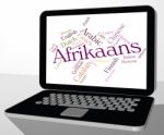 Afrikaans Word Indicates Study Language And Lingo Stock Photo