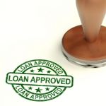 Loan Approved Stamp Stock Photo