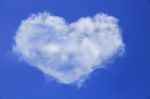 Heart Shape Of White Cloud On Blue Sky Stock Photo