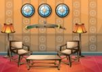 Cartoon  Illustration Interior Chinese Room With Separated Layers Stock Photo