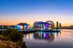 Seoul - August 3: Colorful Of Seoul Floating Island. It Is An Artificial Island Located In Han River. Photo Taken On August 3,2015 In Seoul, South Korea Stock Photo