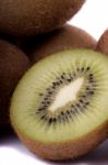 Kiwis On White Background Stock Photo