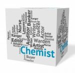 Chemist Job Representing Lab Technician And Position Stock Photo