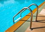 Swimming Pool Steps Stock Photo