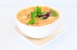 Thai Cuisine Hot Spicy And Sour Milk Soup Stock Photo