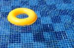 Floating Ring In The Swimming Pool Stock Photo