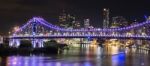 Story Bridge On New Years Eve 2016 In Brisbane Stock Photo