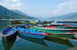 Rowboat At Phewa Lake,pokhara,nepal Stock Photo