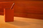 Pencil With Holder Stock Photo