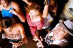 Teens Dancing In Night Club Stock Photo