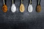 Ingredients And Condiment Stock Photo