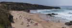 Malhao Beach On Alentejo Coastline Stock Photo