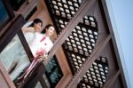 Asian Bride And Groom Stock Photo