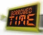 Borrowed Time Digital Clock Shows Terminal Illness And Life Expe Stock Photo