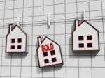 Sold House Meaning Sale Of Real Estate Stock Photo